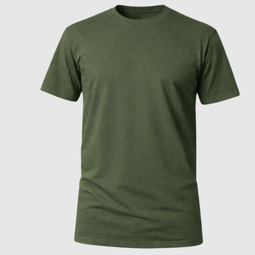 Camiseta 100% algodão 30.1 Plus Size - Verde Militar