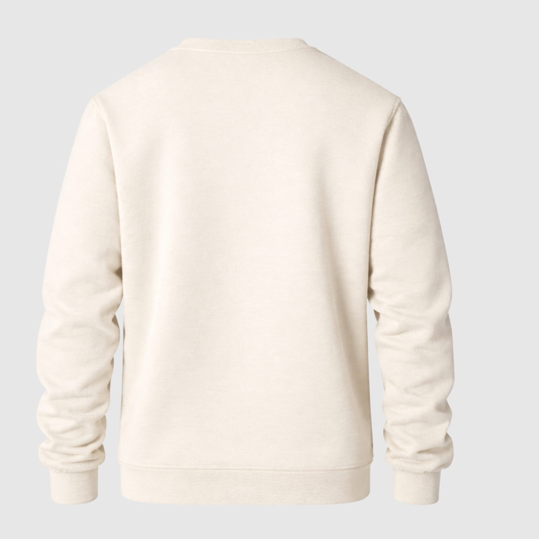 Blusa Moletom Gola Redonda Premium - Off White