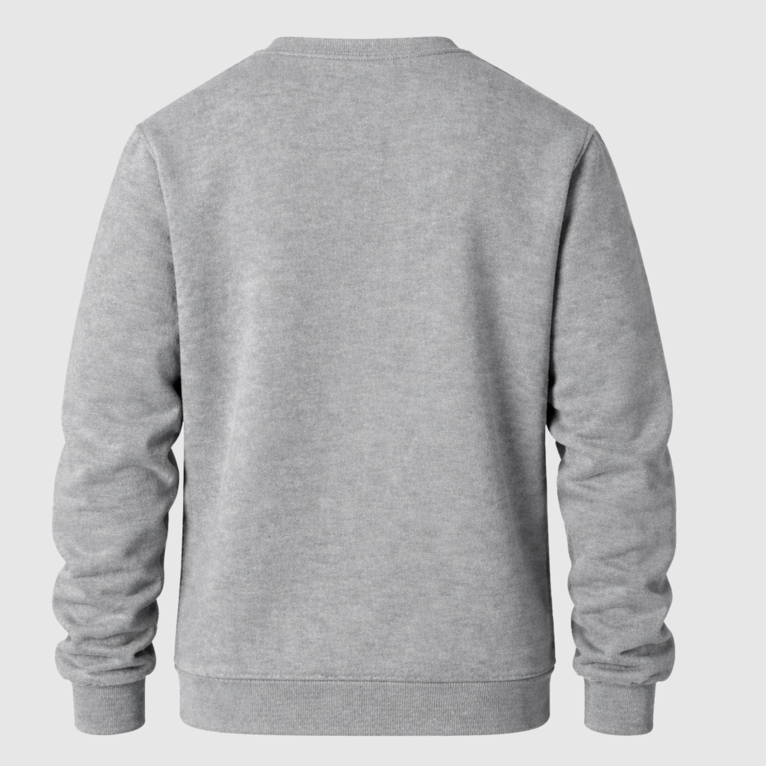 Blusa Moletom Gola Redonda Premium - Cinza Mescla