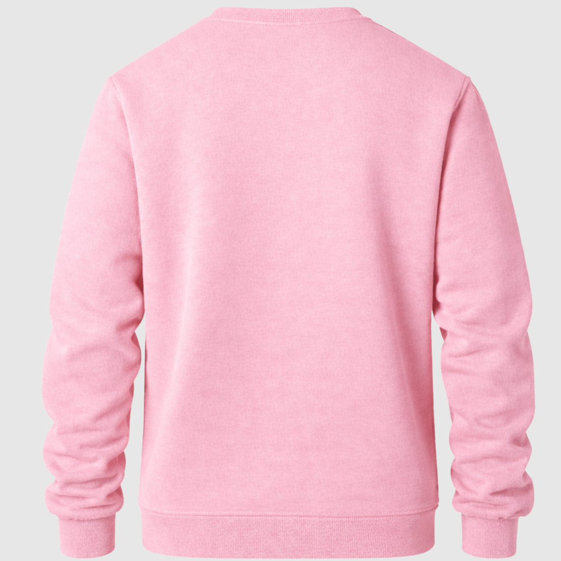 Blusa Moletom Gola Redonda Premium - Rosa Bebê