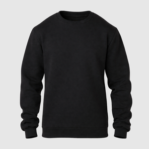 Blusa Moletom Gola Redonda Premium - Preto