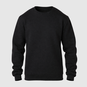 Blusa Moletom Gola Redonda Premium - Preto