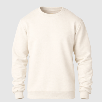 Blusa Moletom Gola Redonda Premium - Off White