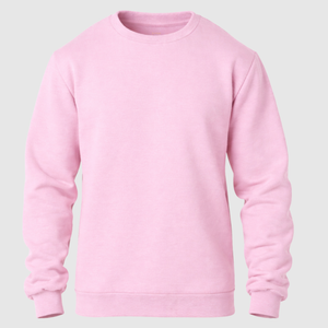 Blusa Moletom Gola Redonda Premium - Rosa Bebê