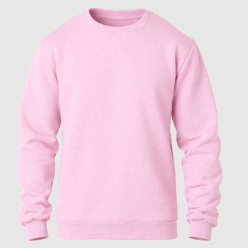 Blusa Moletom Gola Redonda Premium - Rosa Bebê