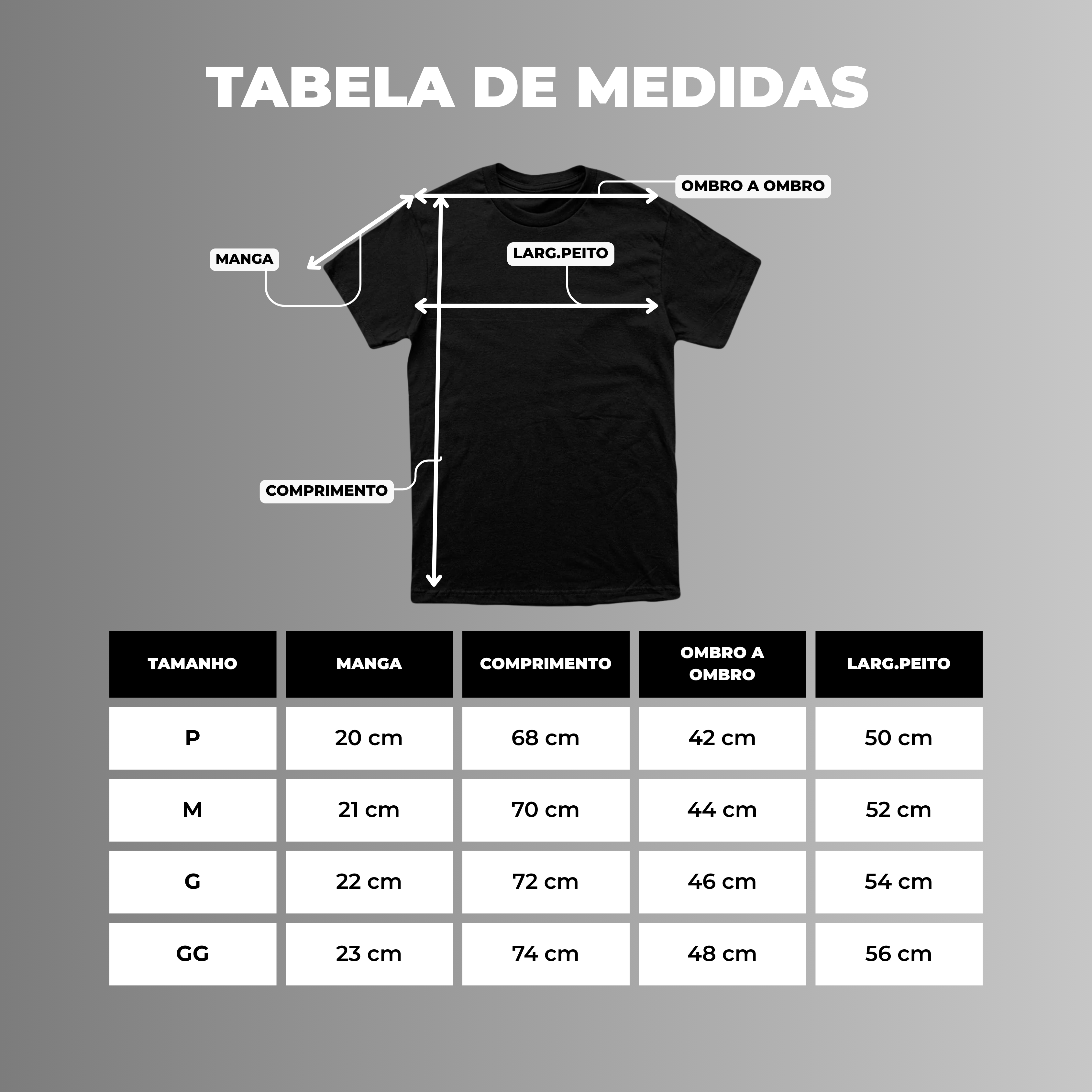 Tabela de Medidas