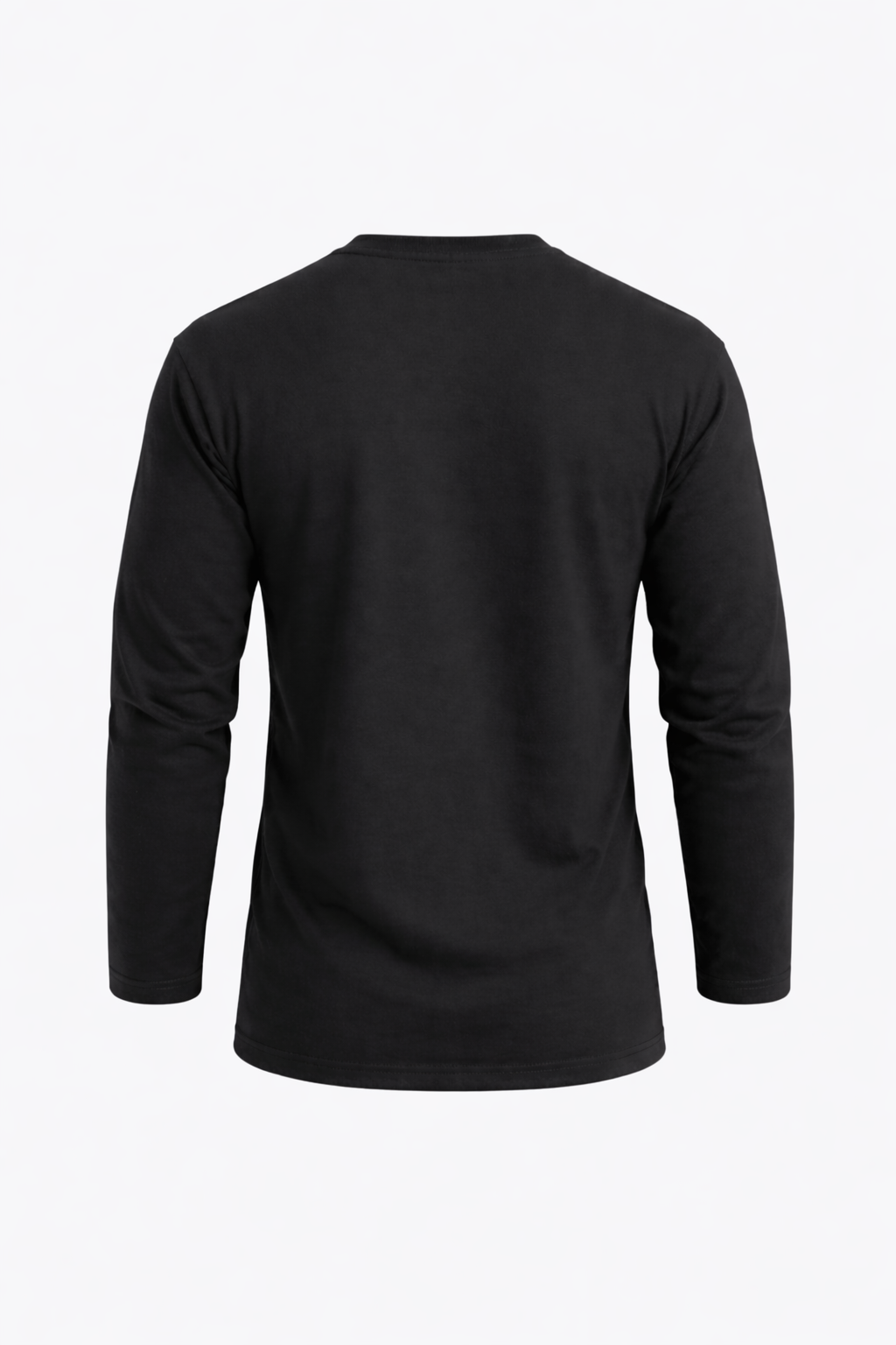 Camiseta Manga Longa 100% algodão 30.1 Premium - Preta