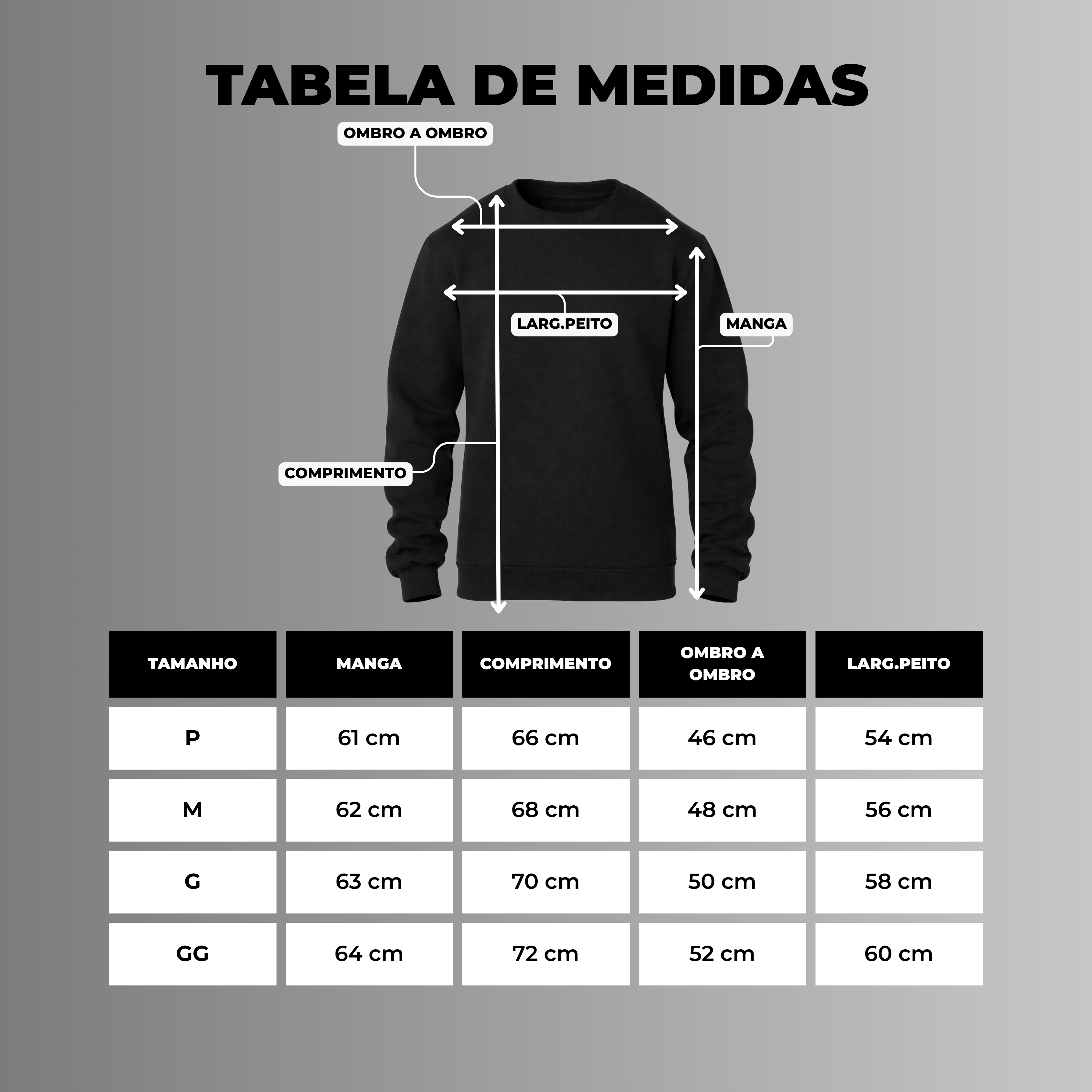 Tabela de Medidas
