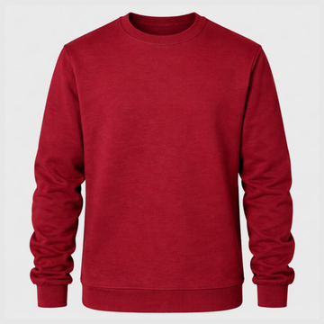 Blusa Moletom Gola Redonda Premium - Bordô