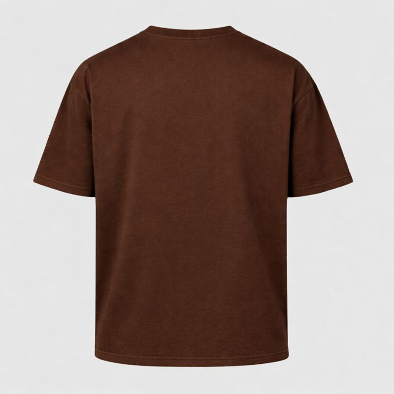 Camiseta Oversized 100% algodão 30.1 Premium- Marrom